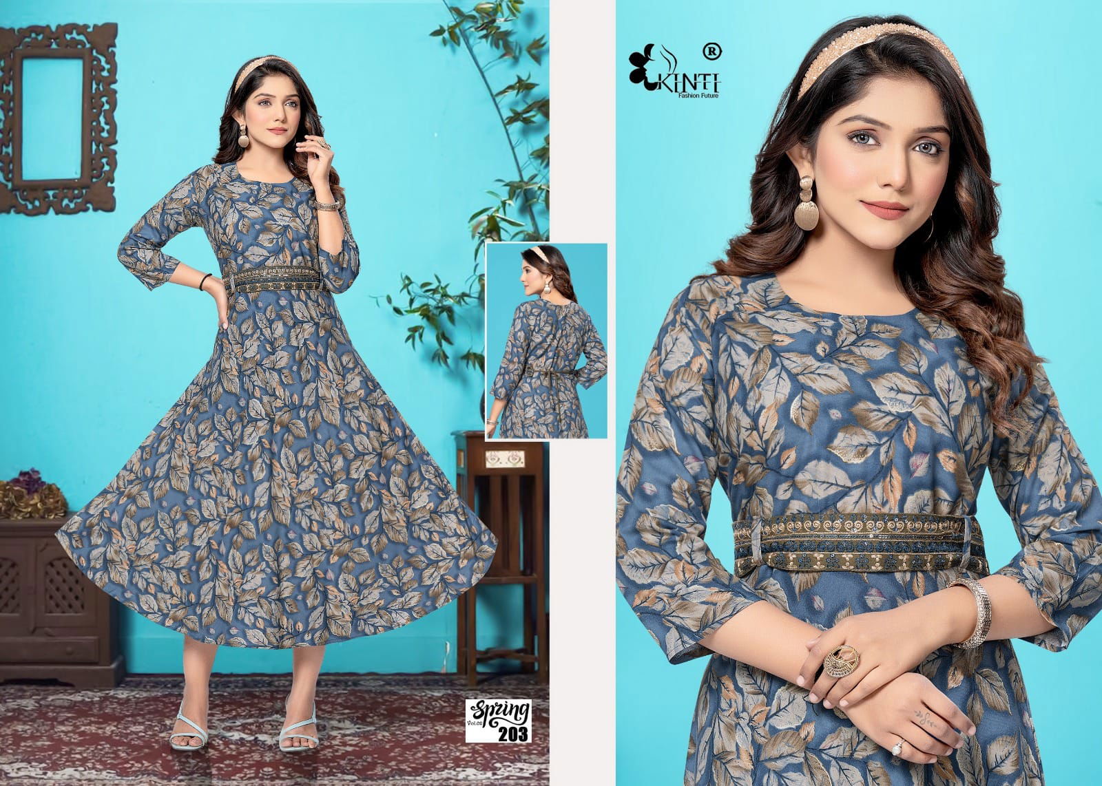 Spring Vo 8 By Kinti Long Designer Kurtis Catalog
